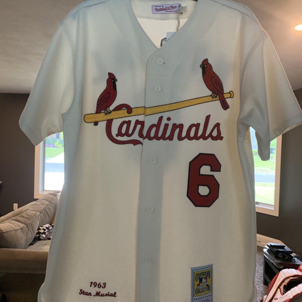 Men's Nike Stan Musial St. Louis Cardinals Cooperstown Collection White  Jersey