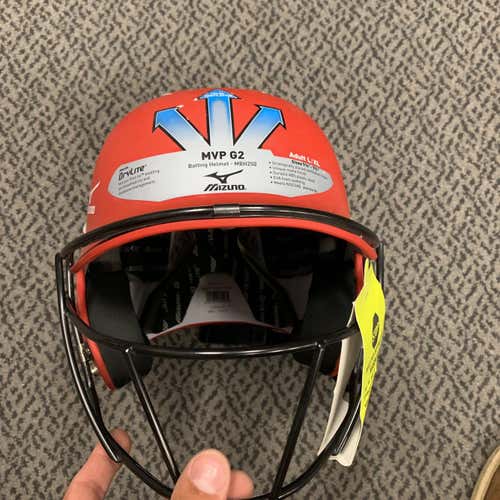 Red New Mizuno Batting Helmet