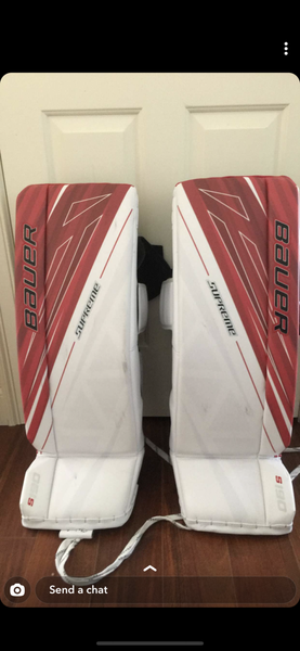 New Bauer Supreme S190 Goalie Leg Pads Intermediate