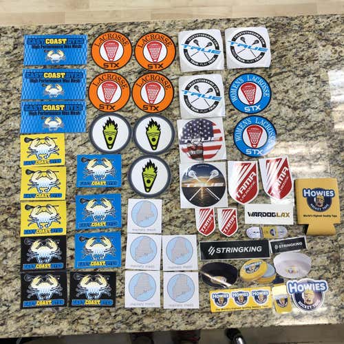 45 Lacrosse Stickers Plus Howies Koozie