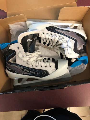 New Bauer Reactor 5000 Hockey Goalie Skates Senior Size 7.5