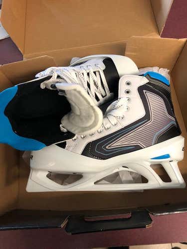 New Bauer Reactor 5000 Hockey Goalie Skates Senior Size 11 / NO STEEL