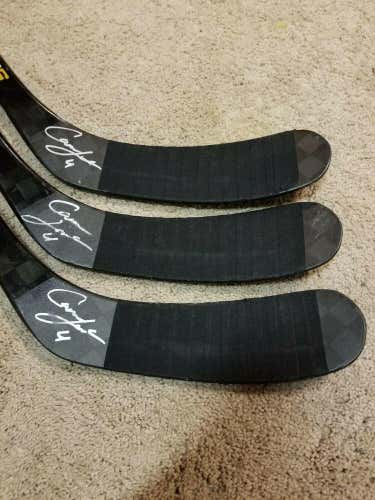 3 Pack BAUER SUPREME 1S Left LH 95 flex DUCKS Pro Stock Used Hockey Sticks f1