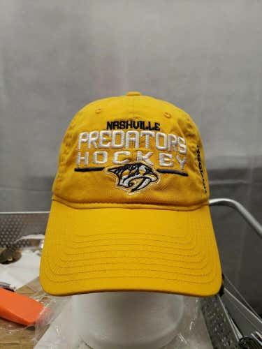 Reebok Center Ice Nashville Predators Yellow Snapback Hat NHL
