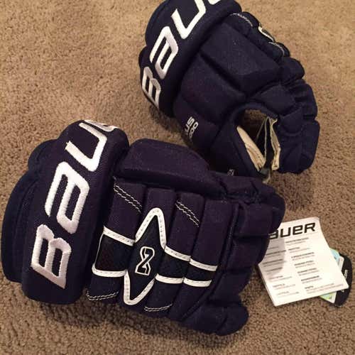 (NEW) BAUER NEXUS N7000 JUNIOR 10” GLOVES (BLUE)