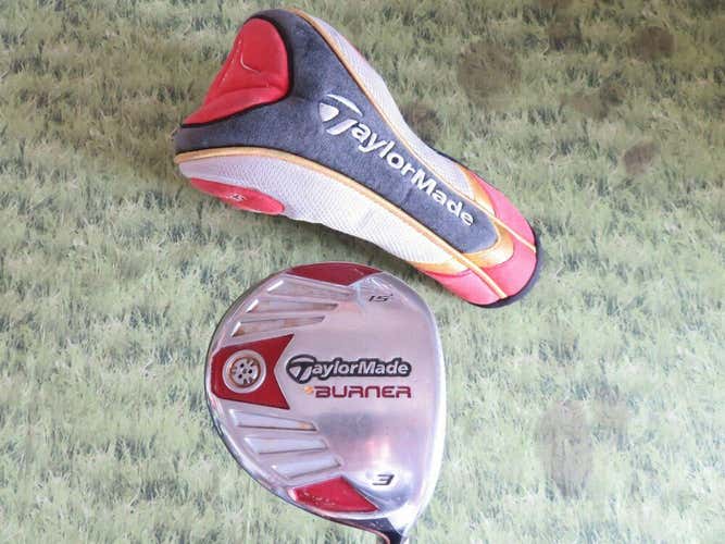 TaylorMade 2007 BURNER 15* 3 Wood Reax STIFF + HC ... #W094  *No Trade*