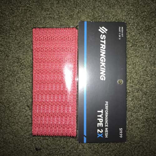 New StringKing Type 2x Red Semi Hard Performance Lacrosse Mesh