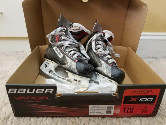 Bauer Vapor X100 Hockey Skates Youth Size 11.5