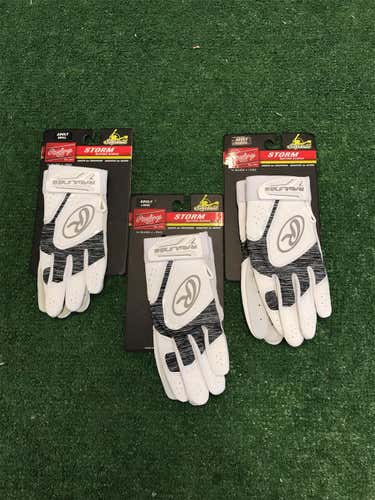 New Rawlings Storm Batting Gloves BUNDLE