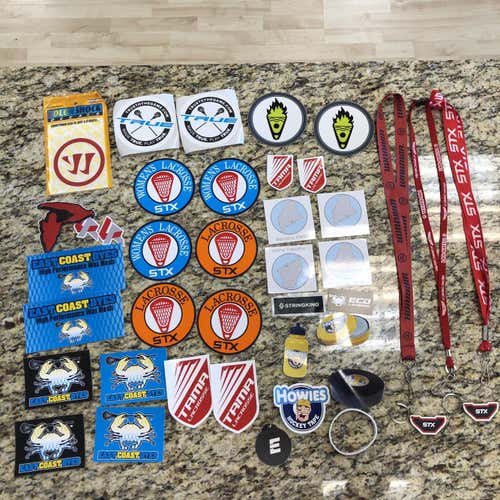 35 Lacrosse Sticker Plus 3 Lanyards, Keychains And Bracelet