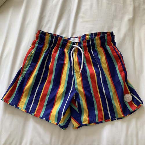 Topman Stripe Swim Trunks