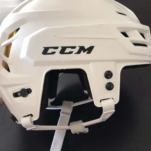 White Pro Stock CCM Tacks Helmet(Medium)