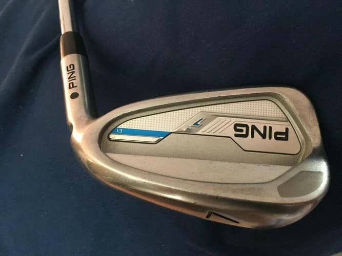 Ping i E1 7 Iron - Right Handed - Black Dot - CFS Steel Regular Flex - Excellent
