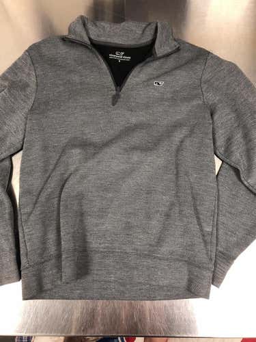 Vineyard Vines Quarter Zip Size Small Heather Grey