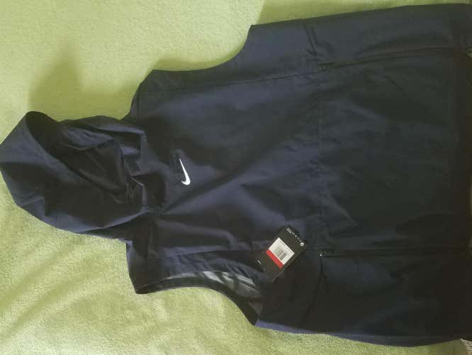 Nike Alpha Fly Rush Vest Hood Ventilated Navy Football 908420-419 Mens Large