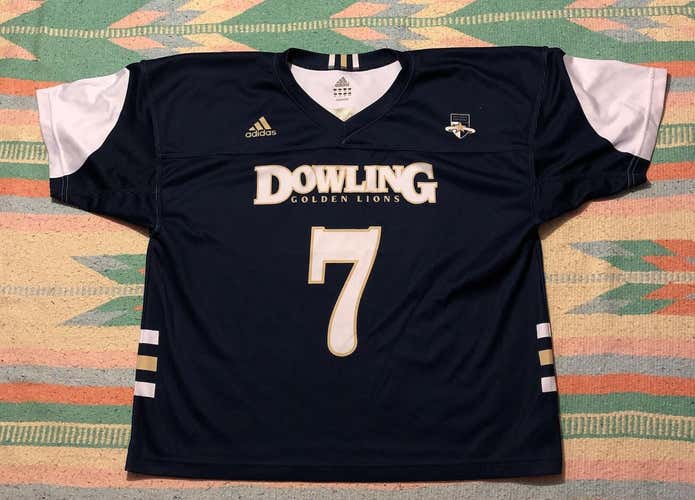 Adidas Dowling College Golden Lions Lacrosse Away Jersey #7