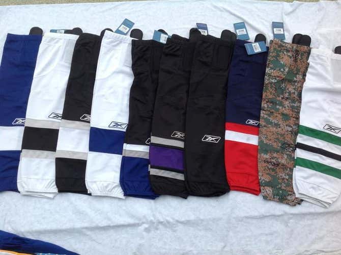 2 PAIRS New Reebok Socks SX100 Hockey Socks Size INT 26”