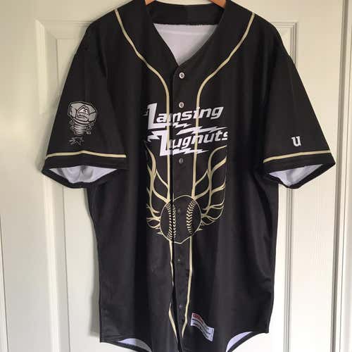 Lansing Lugnuts Team Issued Burt Reynolds Smokey And The Bandit Theme Jersey XL