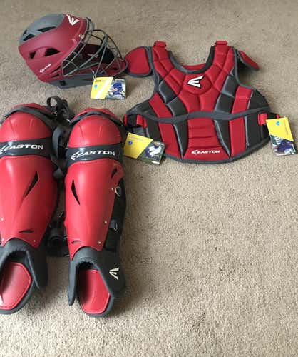 Brand New!! Easton Prowess Adult Catchers Set  RED
