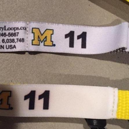 New #11 # 12  LAUNDRY LOOPS FROM MICHIGAN WOLVERINES TEAM ISSUED