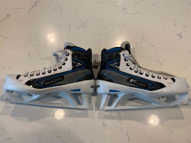 Pro Stock Bauer Reactor 9000 Goalie Skates Senior Size 9 1/2 DA