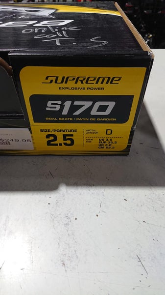 New Bauer Supreme S170 Hockey Goalie Skates Junior Size 2.5