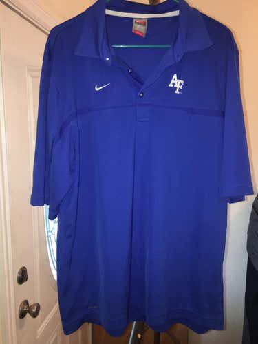 Nike Dri-Fit Air Force AF USAFA Men's Large L Embroidered Polo Shirt (fits like XL)