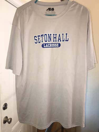 NJ SHP Seton Hall Prep Lacrosse West Orange Men's L Large Warmup Shooter Workout Shirt