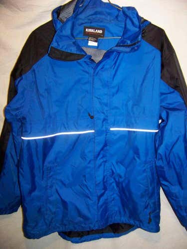Kirkland Waterproof Hooded Rain Jacket Men's XLarge Blue