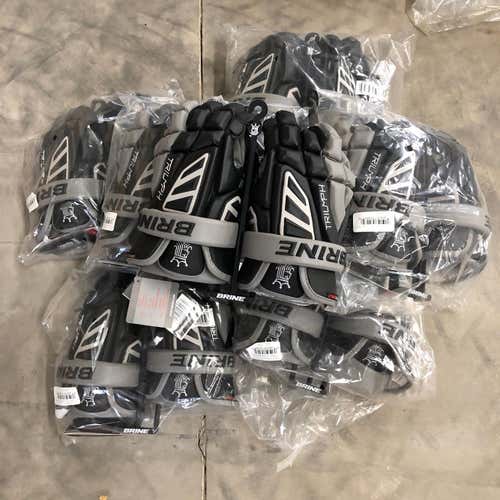 Brand New | Brine Triumph III Lacrosse Gloves | Black and Grey | XL