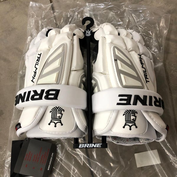Brand New | Brine Triumph III Lacrosse Gloves | White | XL