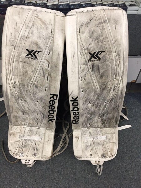 Adult Size 33” Inch + 1” Inch Reebok Premier Ice Hockey Goalie Leg Pads