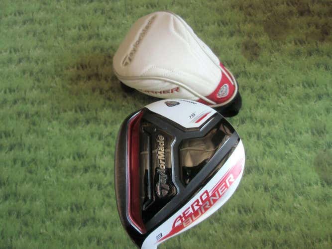 LH *  Taylormade AEROBURNER TP 15* 3 WOOD Kuro Kage XT 70 TX-STIFF +NEW HC #X061  *No Trade*