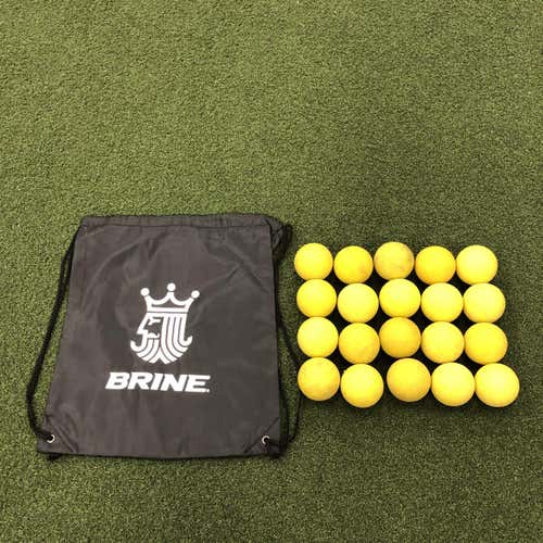 20 Yellow Lacrosse Balls Used But Not Greasy