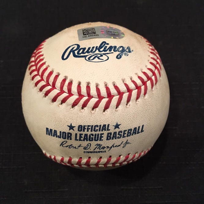 Pittsburgh Pirates vs SF Giants Game Used Ball MLB Authenticated - Andrew McCutchen 6/3/15