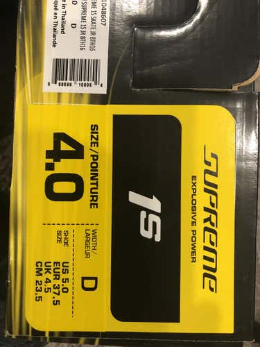 Bauer Supreme 1S Hockey Skates Junior Size 4.0 D