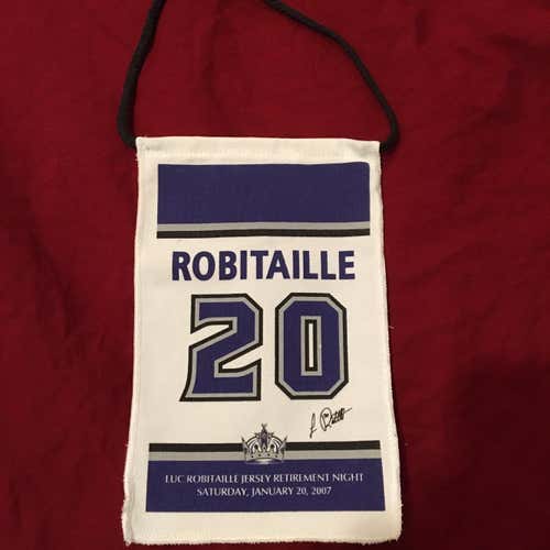 Luc Robitaille #20 Los Angeles Kings Jersey Retirement SGA Banner