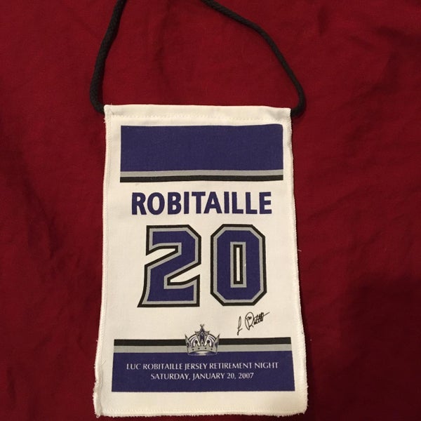 Luc Robitaille #20 Los Angeles Kings Jersey Retirement SGA Banner