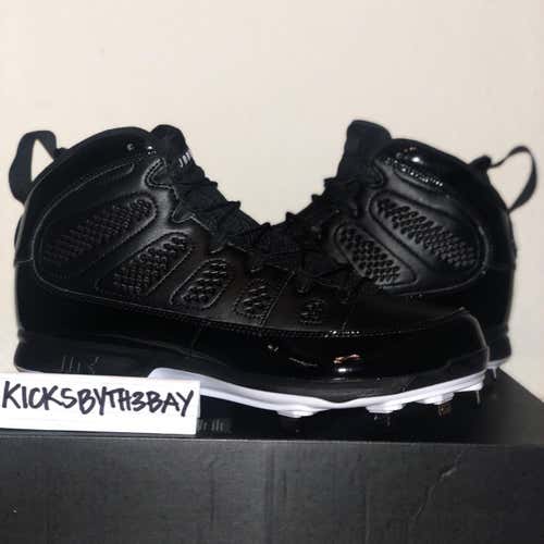 Nike Air Jordan IX 9 Retro Metal Black Baseball Cleat