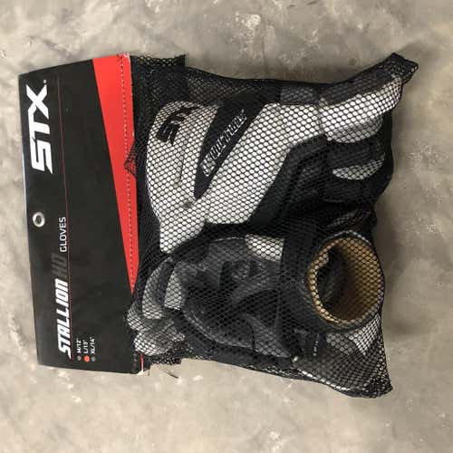 Brand New | STX Stallion HD Lacrosse Gloves | 13" | White, Black, and Gray