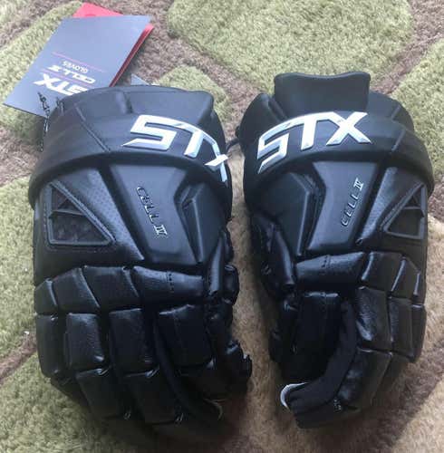 New NWT Stx Cell IV Lacrosse Gloves Lax Lacrosse Black Large 13”