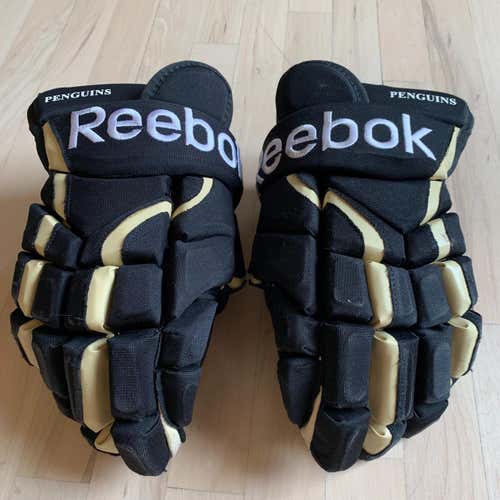 Penguins Team Stock Reebok 10KN Gloves - 14"