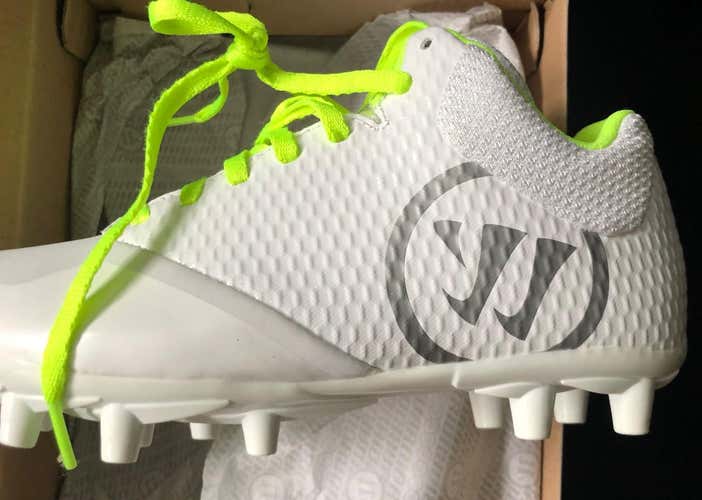 New Warrior Lacrosse Cleats Youth Lax White 2 2Y New In Box