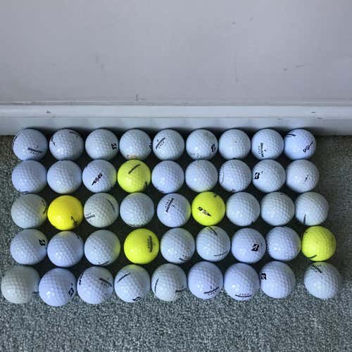 45 Used Assorted Bridgestone Golf Balls