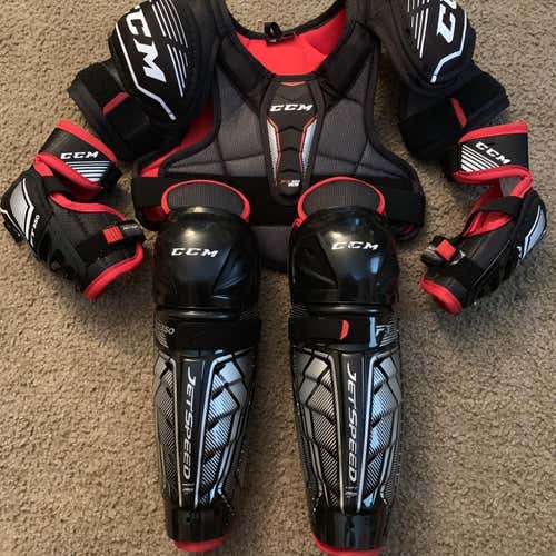 CCM JetSpeed FT350 Protective Combo + Bauer IMS 5.0 Helmet *like New, Only A Handful Of Practices*