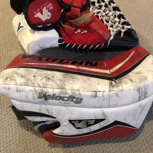 V6 2000 Pro Goalie Glove & Blocker Regular Senior Pro Stock