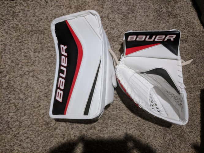 New Bauer Reactor 7000 Goalie Glove & Blocker Regular Senior