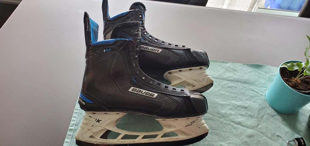 Bauer Nexus 1N Hockey Skates Senior Size 10 - includes step black steel