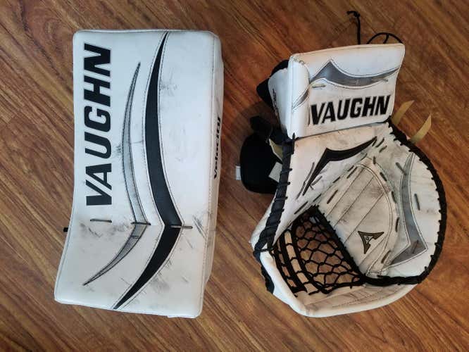 Vaughn V6 2000 Pro Goalie Glove & Blocker Full Right Senior Pro Stock