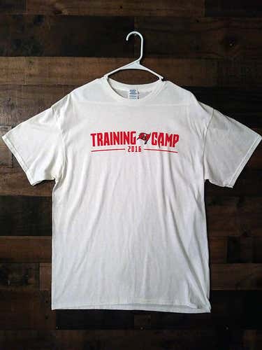 2016 NFL Football TAMPA BAY BUCCANEERS Official Training Camp White Red Team Shirt